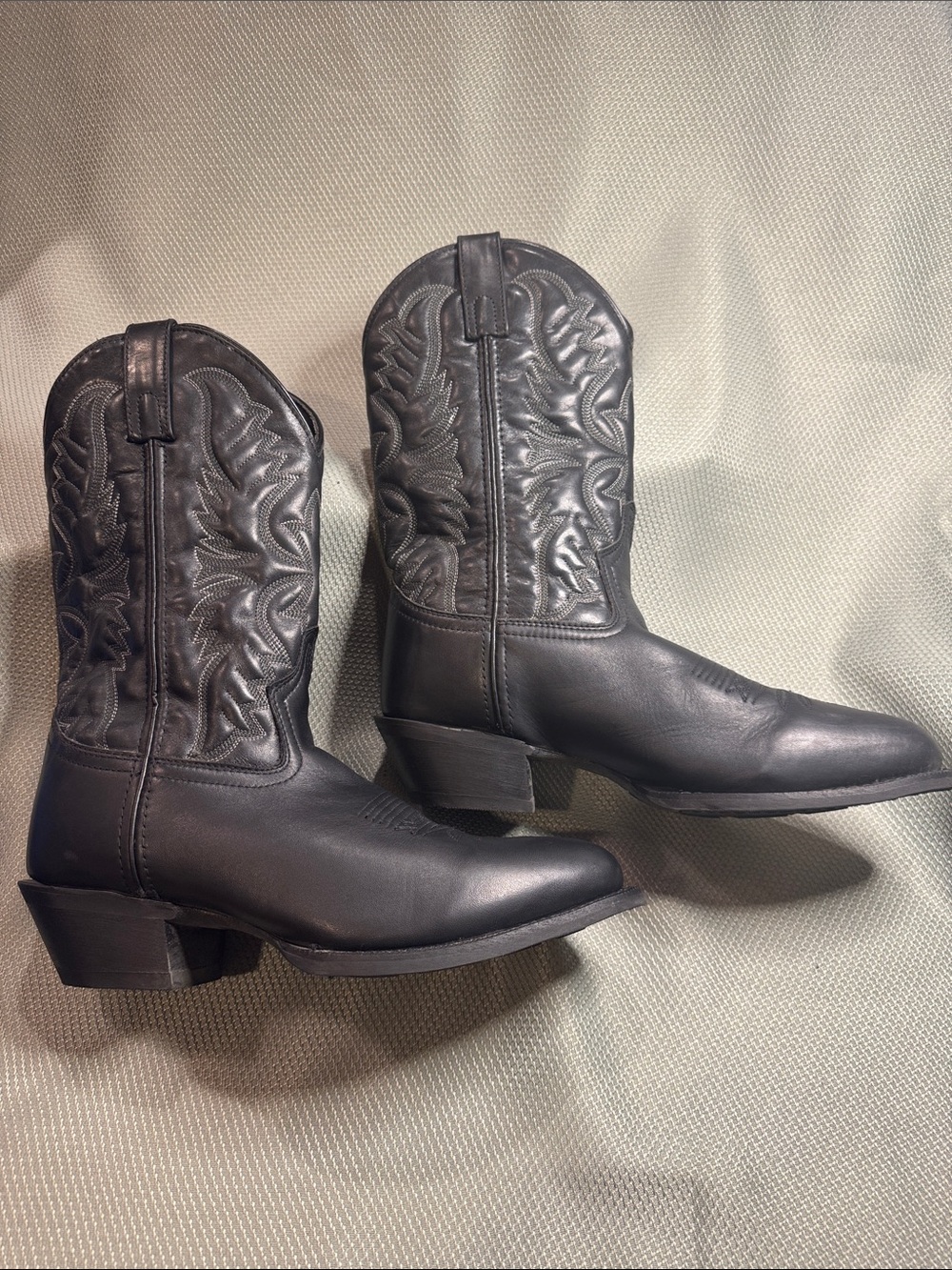 Laredo *Like New* Men's Birchwood Black Leather Cowboy Western Boots Size 9.5